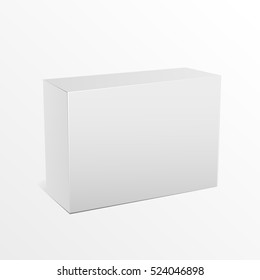 White Product Cardboard Package Box Mock Up Template  For Your Design eps 10 illustration.