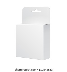 White Product Package Box Illustration Isolated On White Background. Vector EPS10