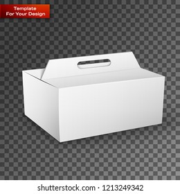White Product Package Box Illustration Isolated On
