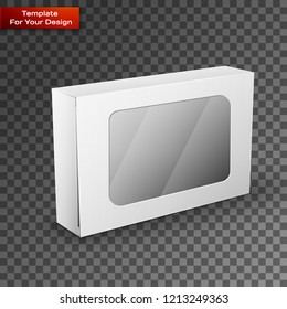 White Product Package Box Illustration Isolated On