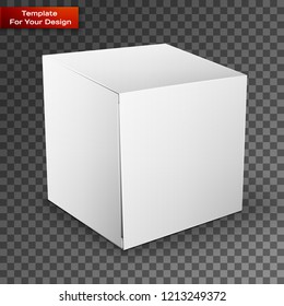 White Product Package Box Illustration Isolated On