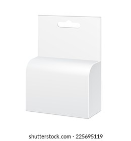 White Product Package Box Illustration Isolated On White Background. Ready For Your Design. Product Packing Vector EPS10