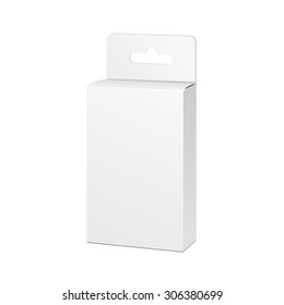 White Product Package Box Illustration Isolated On White Background. Mock Up Template Ready For Your Design. Product Packing Vector EPS10
