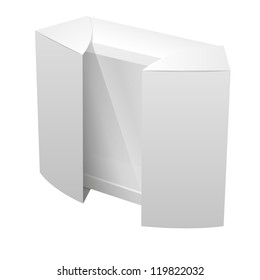 White Product Package Box With Window. Ready For Your Design. Vector EPS10