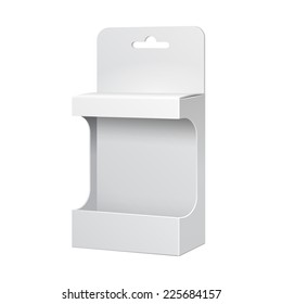 White Product Package Box With Window. Illustration Isolated On White Background. Ready For Your Design. Vector EPS10 