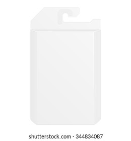 White Product Package Box With Window Illustration Isolated On White Background. Mock Up Template Ready For Your Design. Product Packing Vector EPS10
