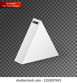 White Product Triangle Package Box Mock Up