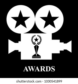 white projector awards trophy star laurel