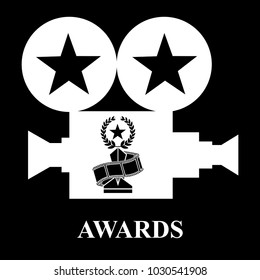 white projector awards trophy star strip film
