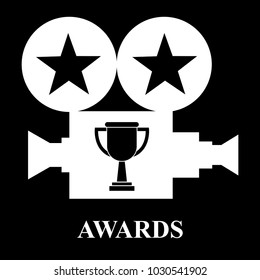 white projector trophy cup awards stars