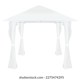 White promotional tent. vector illustration