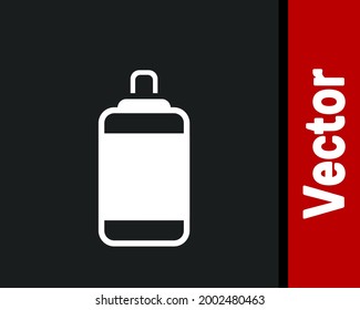 White Punching bag icon isolated on black background.  Vector