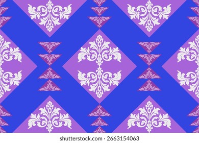 Weiß-violettes abwechselndes Muster auf blauem Hintergrund 