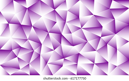 White and purple Crystal polygon Triangles Vector texture background