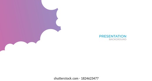 Weißer und violetter Farbverlauf-Hintergrund mit abstrakten grafischen Elementen für die Präsentation und das Web-Header-Design. Vektorgrafik für Unternehmen, Unternehmen, Institutionen, Feste, Seminare und Vorträge