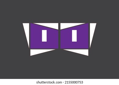 
WHITE AND PURPLE MASK LOGO. VECTOR TEMPLATES