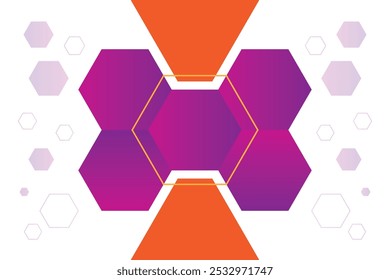 Blanco Púrpura Naranja Abstractas Diseño de Fondo Presentación patrón de peine de miel