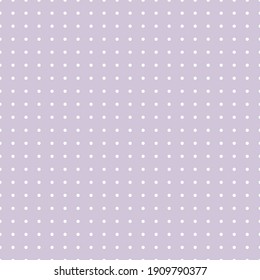 Weiß und violett Polka Dot nahtloses Muster. Für Tischdecken, Kleidung, Hemden, Kleider, Papier, Bettwäsche, Decken, Bettdecken und andere Textilerzeugnisse. Vektorhintergrund.