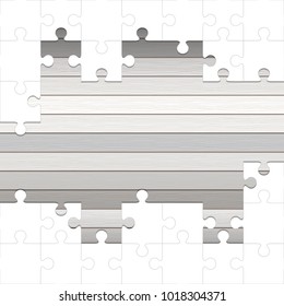 white puzzle background on plank wood