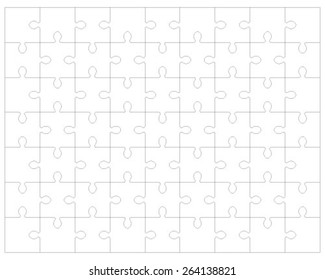 White puzzle, vector illustration