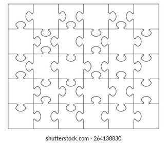 White puzzle, vector illustration