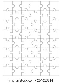 White puzzle, vector illustration