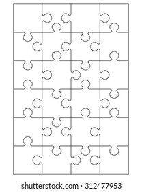 White puzzle, vector illustration