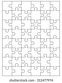White puzzle, vector illustration