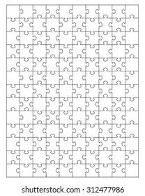 White puzzle, vector illustration