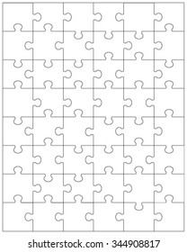 White puzzle, vector illustration