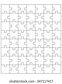 White puzzle, vector illustration