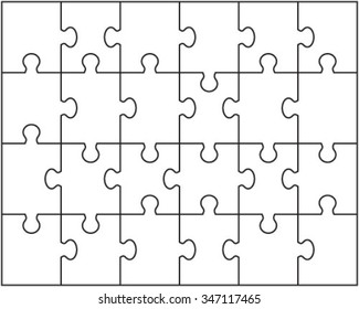Puzzles Raster 5x5. Vorlagenschnecken mit Detailrahmen: Stock ...