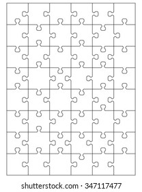 White puzzle, vector illustration