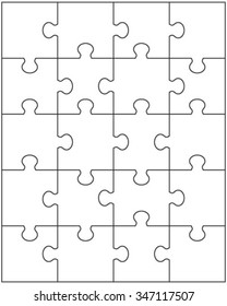 White puzzle, vector illustration