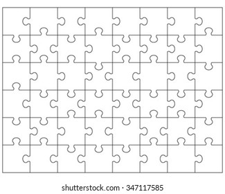 Puzzle blanco, ilustración vectorial