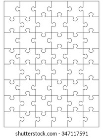 White puzzle, vector illustration