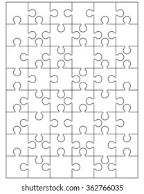 White puzzle, vector illustration