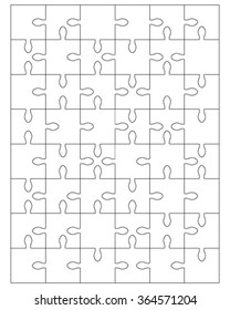 White puzzle, vector illustration