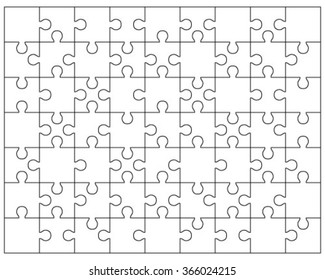 White puzzle, vector illustration