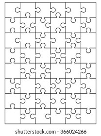 White puzzle, vector illustration