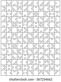 White puzzle, vector illustration