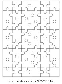 White puzzle, vector illustration