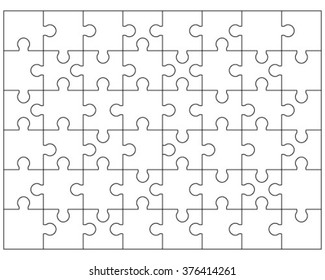 White puzzle, vector illustration