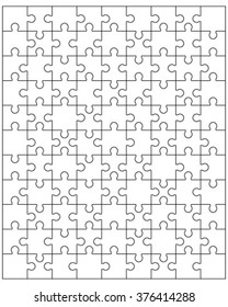 White puzzle, vector illustration