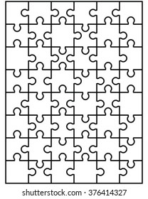 White puzzle, vector illustration