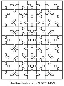White puzzle, vector illustration