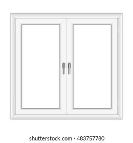 White PVC vector window isolated on white background
