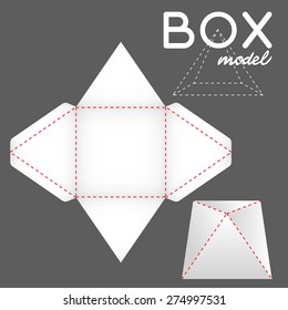 white pyramid box model