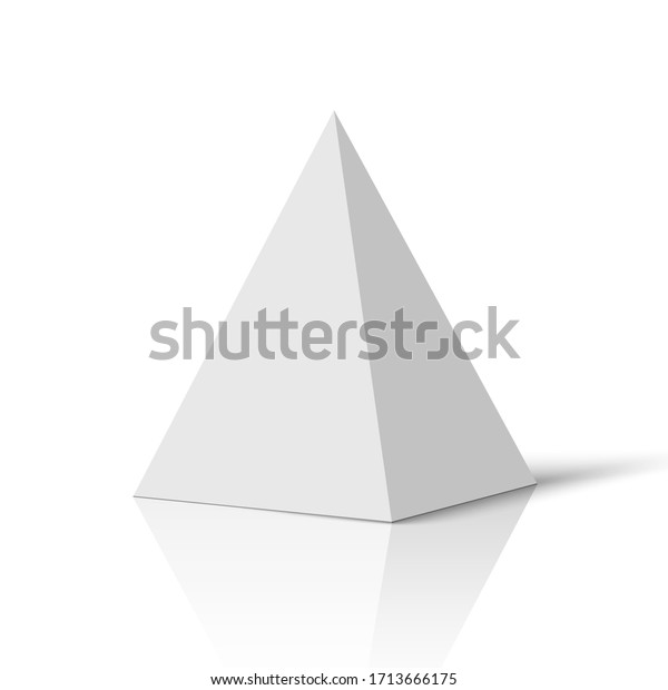 White pyramid. Box.\
Vector illustration.