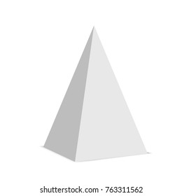 White pyramid. Vector illustration